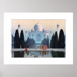 Póster ukiyoe - Yoshida - 03 - Taj Mahal en niebla matuti