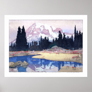 Póster ukiyoe - Yoshida - 07 - Mount Rainier -