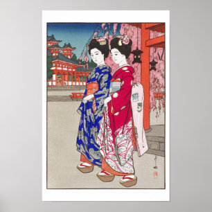 Póster ukiyoe - Yoshida - 14 - Maiko -