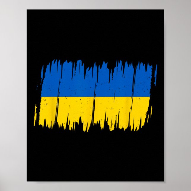 Póster Ukraine Flag National Flag Kiev Ukrainian Kyiv 1  (Frente)