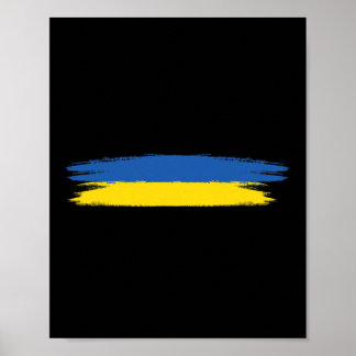 Póster Ukraine Flag With Colours Blue And Yellow No War P