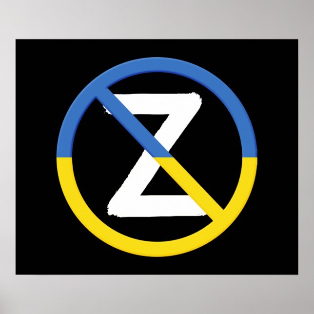 Póster Ukraine Resistance Symbol I Stand With Ukraine (Frente)