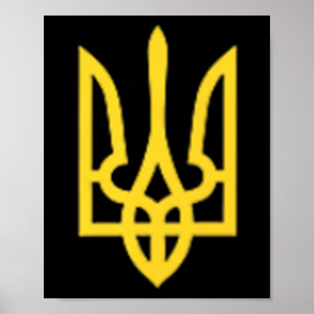 Póster Ukraine Trident - Ukrainian Tryzub Symbol  (Frente)