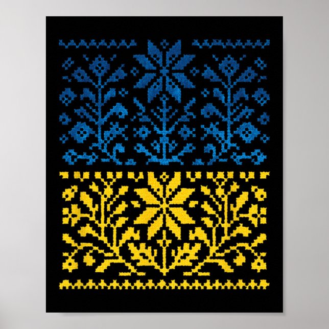 Póster Ukrainian Sunflower Vyshyvanka  (Frente)