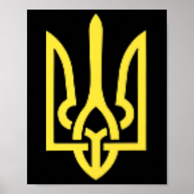 Póster Ukrainian Trident - Ukraine Tryzub Symbol  (Frente)