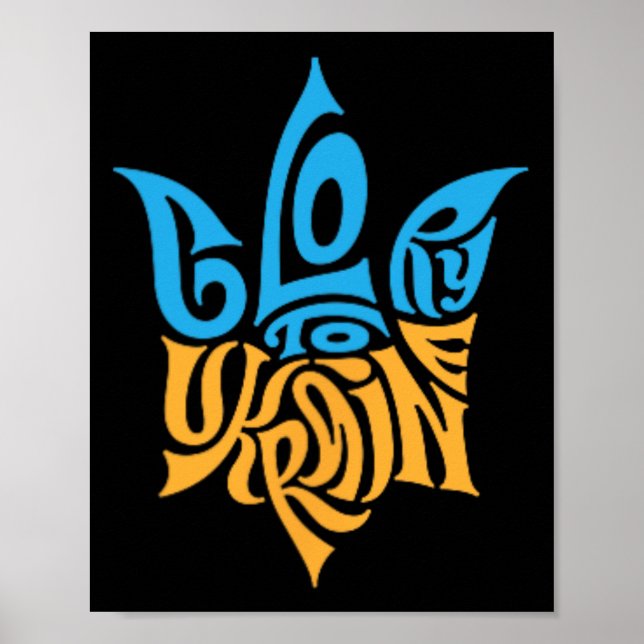 Póster Ukrainian Tryzub Symbol - Ukraine Trident  (Frente)