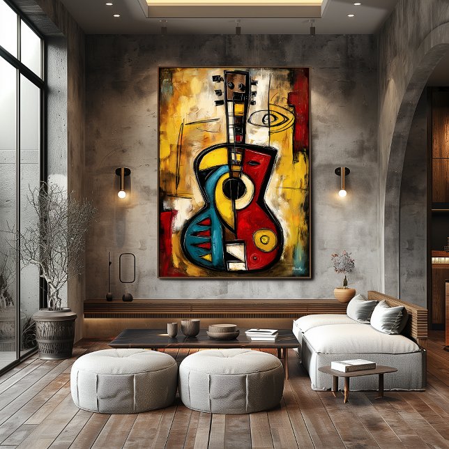 Póster Ukulele expresionista abstracto – Moderno simbólic (Subido por el creador)
