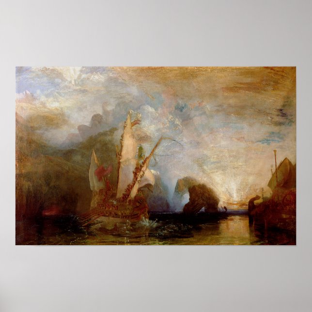 Póster Ulises Deriding Polyphemus, 1829 (Frente)