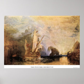 Póster Ulises en la odisea de Homer - Joseph Mallord Turn