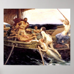 Póster Ulises y las sirenas