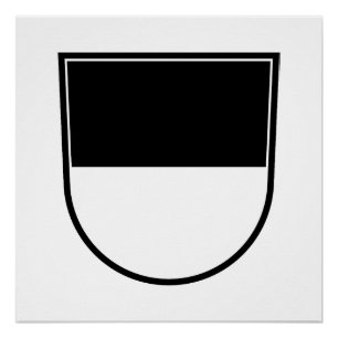 Póster Ulm bandera ciudad alemania símbolo emblema león