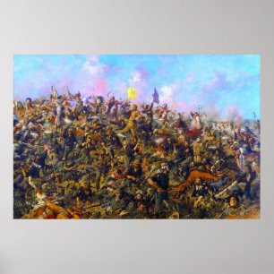 Póster Última base de Custer Edgar Samuel Paxson 1899