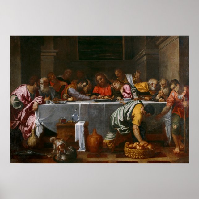 Póster Última cena - Agostino Carracci - c1595 (Frente)