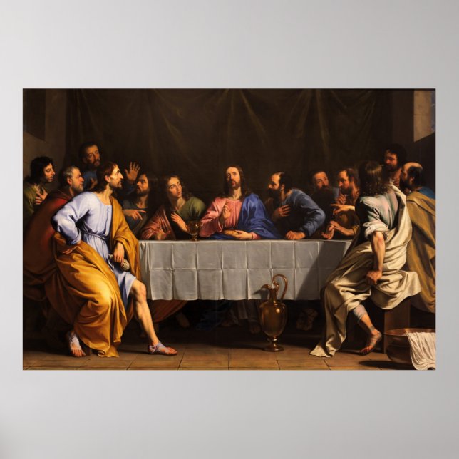 Póster Última cena de Philippe de Champaigne (1648) (Frente)