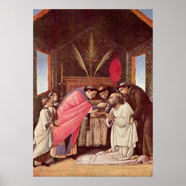 Póster Última comunión de St. Jerome - Botticelli (Frente)