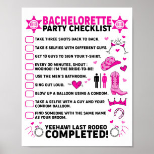 Póster Última fiesta de la bachillerato de Rodeo Novia en