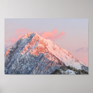 Póster Última luz solar en la montaña Storžič, Eslovenia