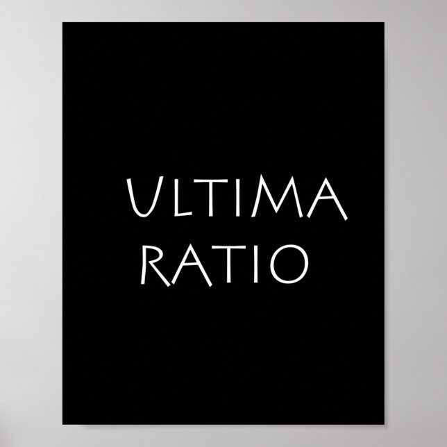 Póster Ultima ratio (Frente)