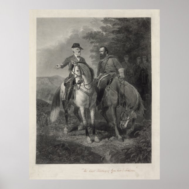 Póster Última reunión de Robert E. Lee y Stonewall Jackso (Frente)