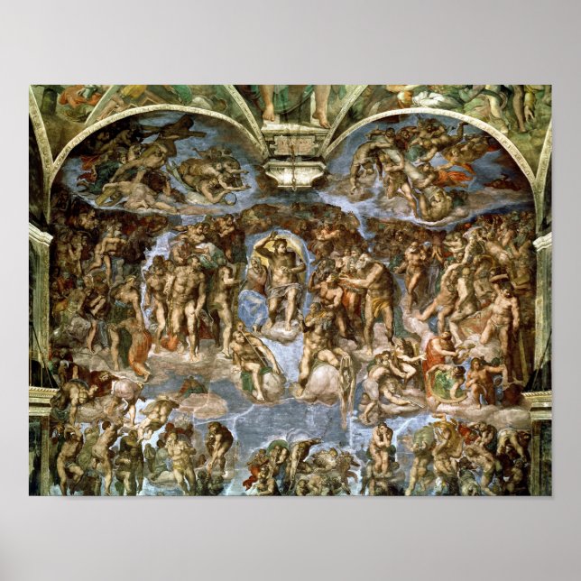 Póster Última sentencia, de la Capilla Sixtina, 1538-41 (Frente)