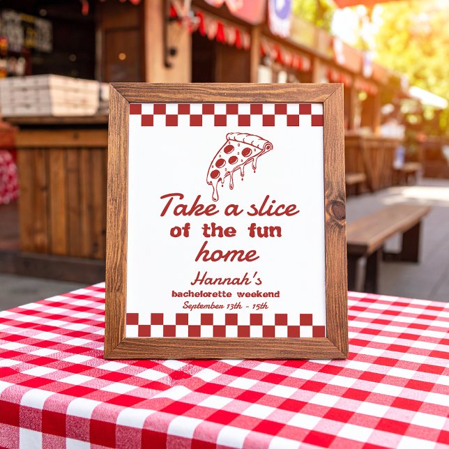 Póster Última Slice Pizza Bachelorette favorece el Rótulo (Subido por el creador)