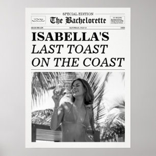Póster Última Tostada En La Costa Del Periódico Bachelore