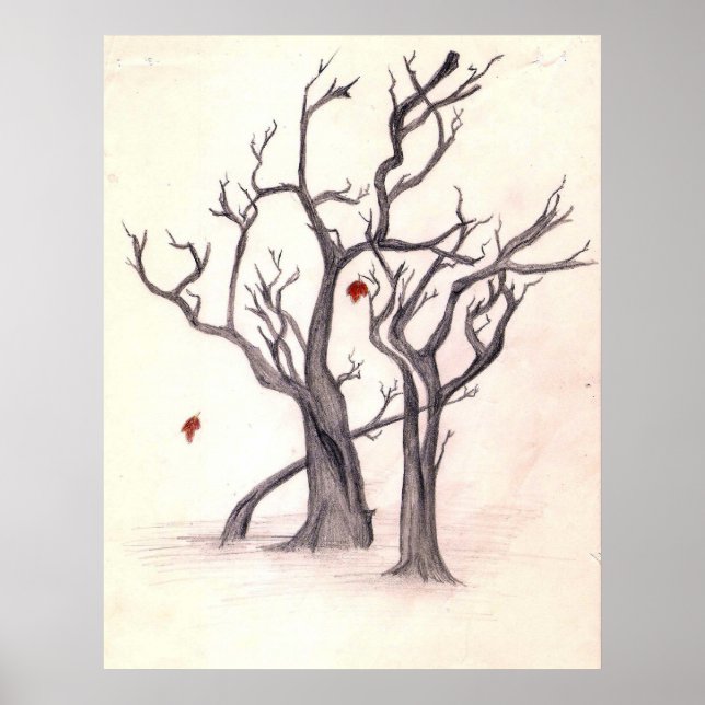 Póster Últimas hojas del otoño (Frente)