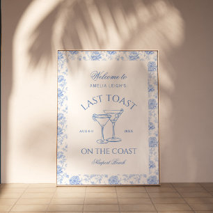 Póster Último brindis en la playa de la costa Soltera Azu