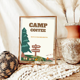 Póster Último Camino Antes Del Rótulo De Café Veil Camp