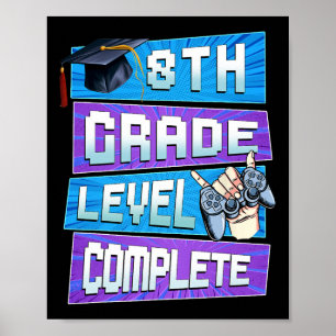 Póster Último Día De 8º Grado Graduación Completa Bo