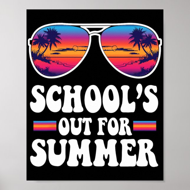 Póster Último día de clases para profesores de verano G (Frente)