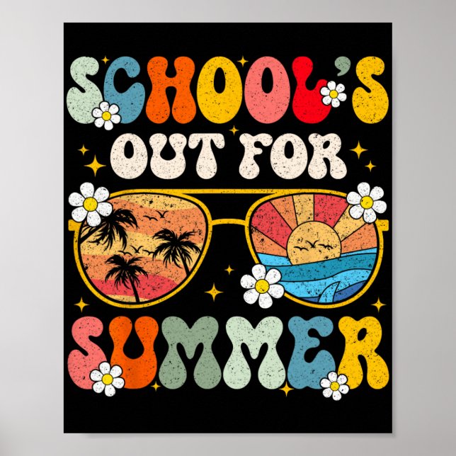 Póster Último día de clases para profesores de verano G (Frente)