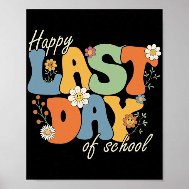 Póster Último Día De Escuela Estudiante Profesor  (Frente)