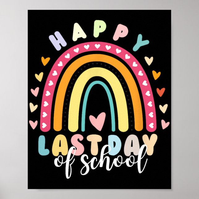 Póster Último Día De Escuela Maestro  (Frente)
