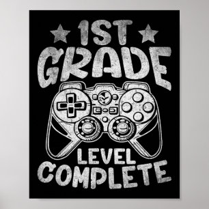 Póster Último día de escuela nivel de 1er grado completo 