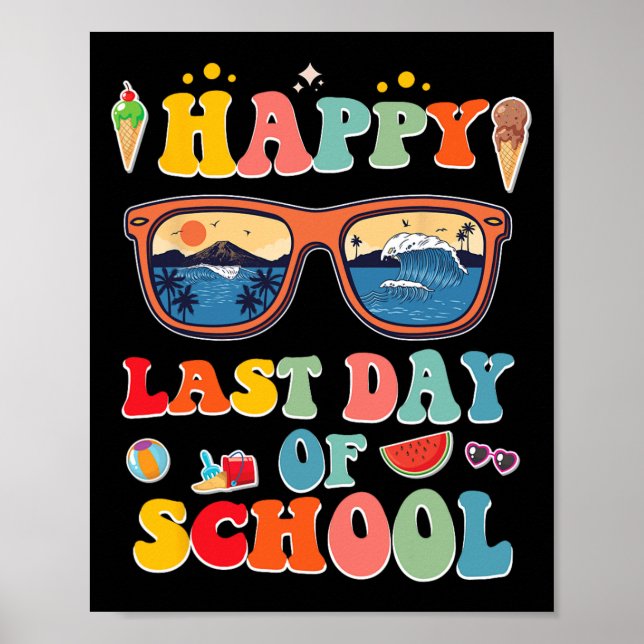 Póster Último día de escuela para niños  (Frente)