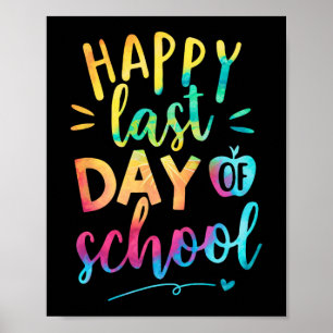 Póster Último día de graduación de maestro estudiante de