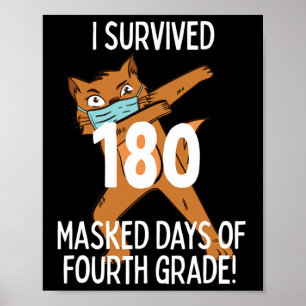 Póster Último Día De La Escuela 180 Días De Cuarto Grado