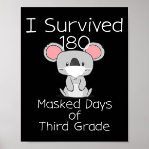 Póster Último Día De La Escuela 180 Días De Tercer Grado