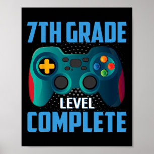 Póster Último Día De Videojuego Escolar Comp De 7º Grado