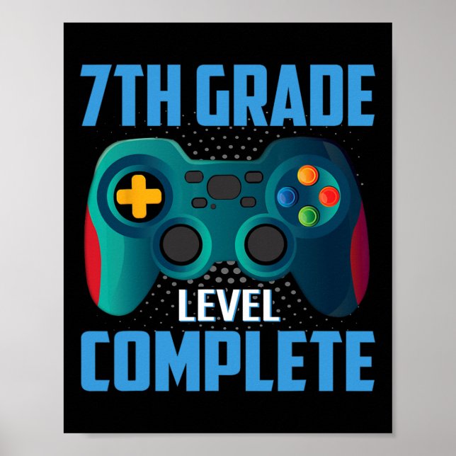 Póster Último Día De Videojuego Escolar Comp De 7º Grado (Frente)