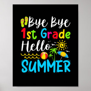 Póster Último Día Del Colegio Adiós 1º Hola Verano