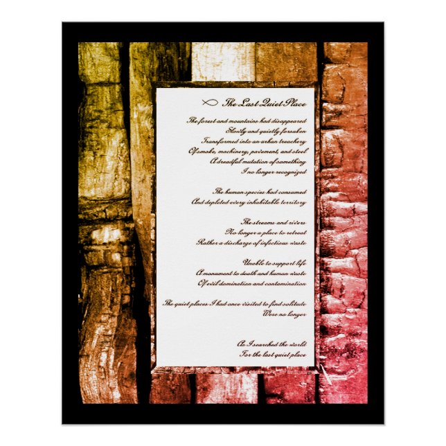 Póster Último lugar silencioso (Anverso)