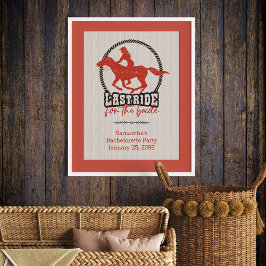 Póster Último paseo oxidado rojo para la novia