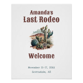 Póster Último Rodeo Desert Scottsdale Bachelorette Weeken
