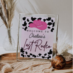 Póster Último Rótulo Bachelorette de Novia Rodeo