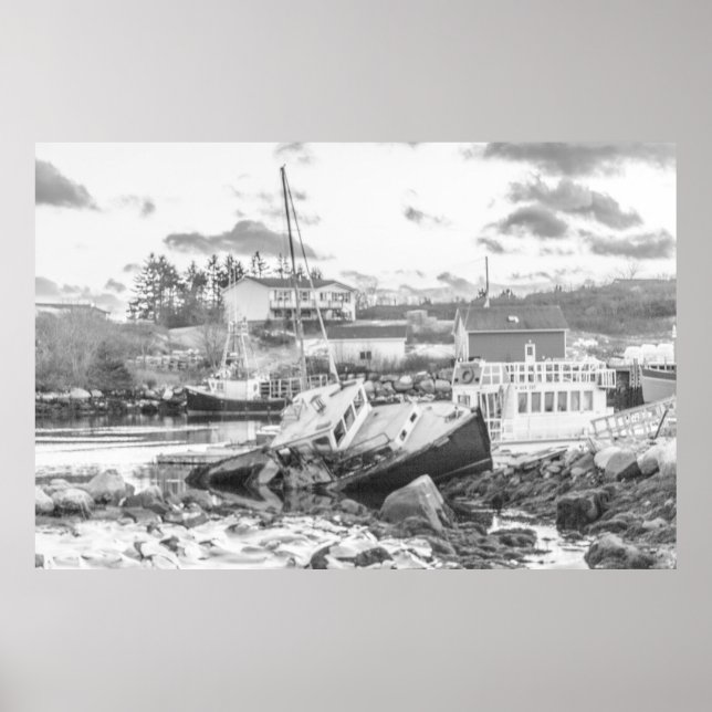 Póster Último soporte del Tugger (b&w) (Frente)