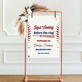 Póster Último swing antes de la boda de béisbol para solt