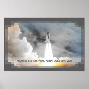 Póster Último vuelo del transbordador espacial Atlantis S