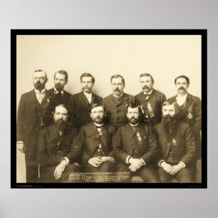 Póster Últimos granes maestros Dakota IOOF SD 1890